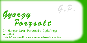 gyorgy porzsolt business card